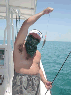 Capt K shows us how important it is to wear sunscreen and dress properly for your fishing charter